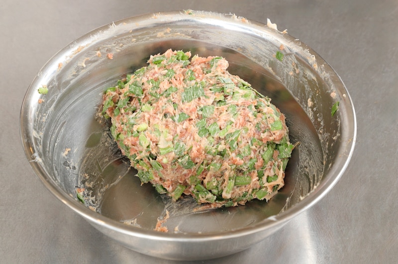 写真：肉あん全体が混ざり合った状態