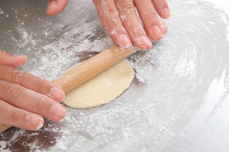 写真：90度回転させ伸ばす