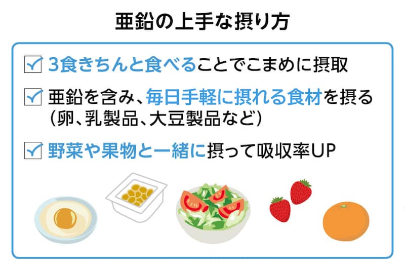 画像：亜鉛の上手な摂り方