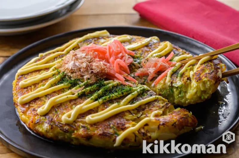 写真：はんぺんでつくる ふわふわお好み焼き風