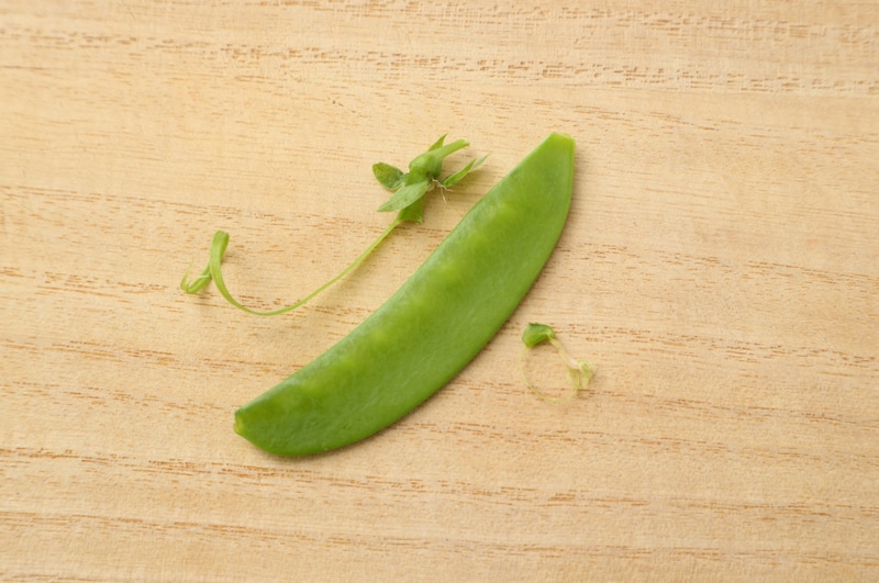 写真：両側の筋が取れた状態