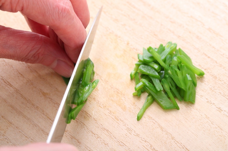 写真：斜め細切り