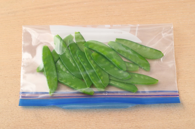 写真：左側：ゆでてから冷蔵保存