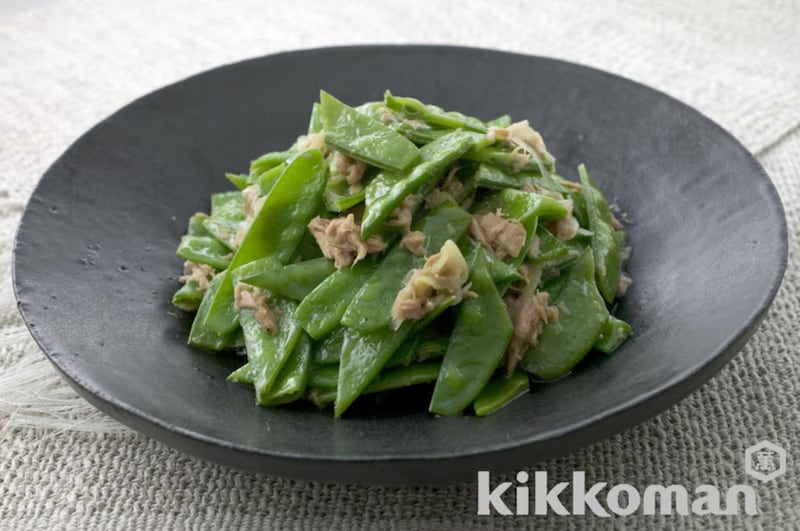 写真：さやえんどうとツナの炒め物