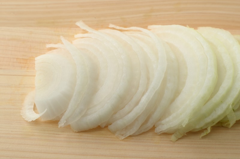 写真：繊維を断ち切った状態の薄切り