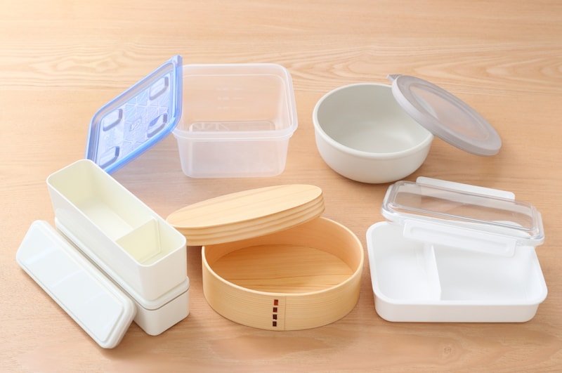 写真：撮影で使用したお弁当箱たち