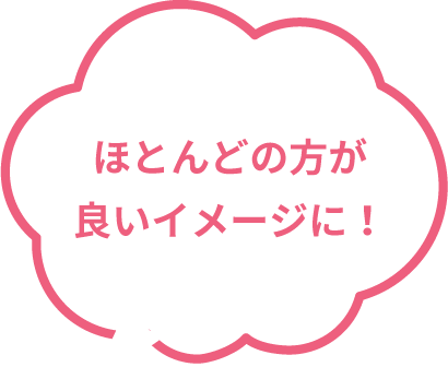 ほとんどの方が良いイメージに！