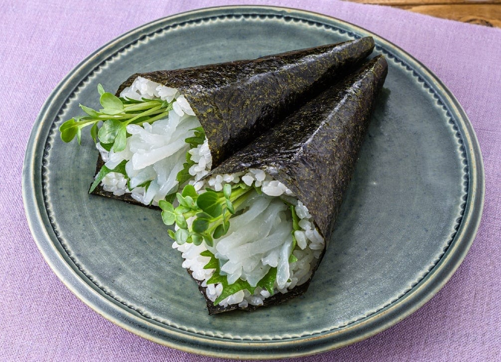 甘みの効いたおしょうゆで！​　ゆりさんおすすめ！いか手巻き