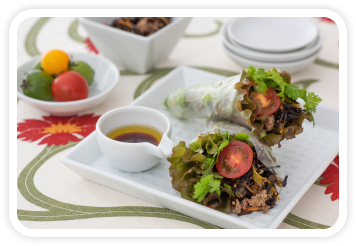 ひき肉ひじきの生春巻き