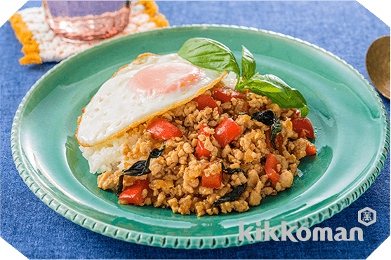 ナンプラー不要!
焼肉のたれで
ガパオ風ライス